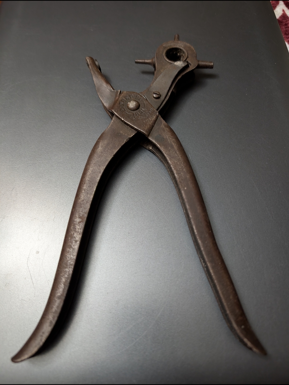 Vintage Bernard Leather Hole Punch W Schollhorn Patent 1894 1903